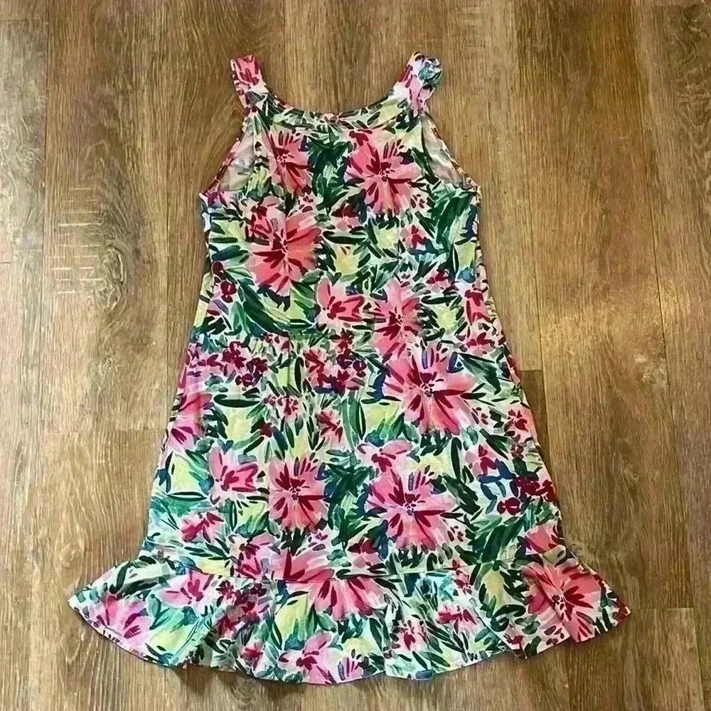 EUC Tommy Bahama Sunset Cove Sleeveless Dress Size Small Cotton Blend Round Neck - Picture 6 of 11